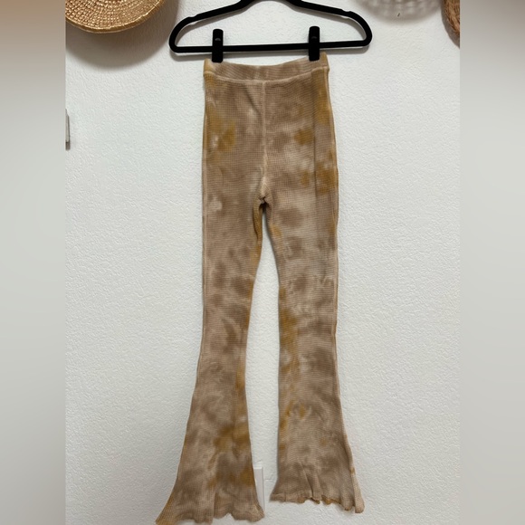 Wild Fable High-Rise Tie-Dye Waffle-Knit Flare Pants - Size XS - Picture 3 of 4